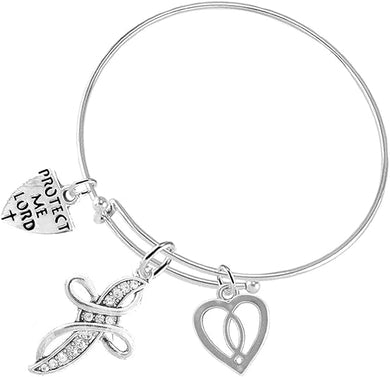 Christian 3 Charm Adjustable Bracelet Hypoallergenic, Safe-Nickel, Lead, Free