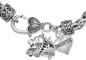 EMT, Daughter Adjustable Necklace, Hypoallergenic, Safe-Nickel, Lead, Cadmium Free