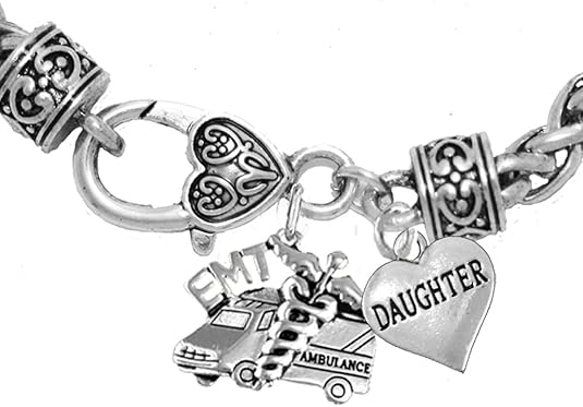 EMT, Daughter Adjustable Necklace, Hypoallergenic, Safe-Nickel, Lead, Cadmium Free