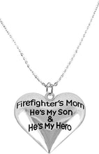Firefighter, My Son is My Hero Adjustable Necklace, Hypoallergenic, Safe-Nickel, Lead, Cadmium Free