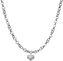 The Perfect Gift, Quinceanera Genuine Crystal Heart, Hypoallergenic Adjustable Rolo Chain Necklace, Safe-Nickel, Lead & Cadmium Free!