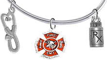 Fire, EMT, Add-A-Charm Bracelet, Hypoallergenic, Safe-Nickel, Lead, Free