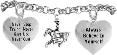 Barrel Racer Never Give Up, Never Stop Trying. Always Believe In Yourself Adjustable, Hypoallergenic
