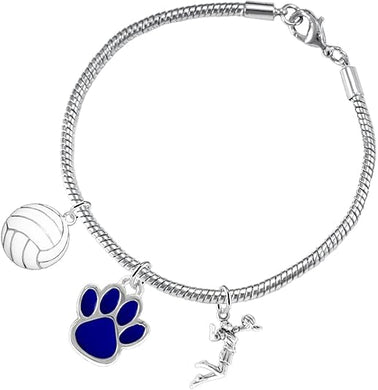 Blue Paw Volleyball, Adjustable, Safe-Hypoallergenic, Nickel, Lead and Cadmium Free