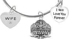 Wife, I Will Love You Forever, Navy Hypoallergenic, Safe-Nickel Free, No Poisonous Lead Or Cadmium