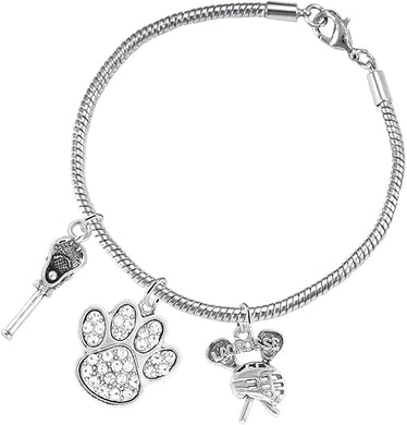 Lacrosse Jewelry, Orange Crystal Paw Jewelry, Hypoallergenic Safe-Nickel, Lead and Cadmium Free!