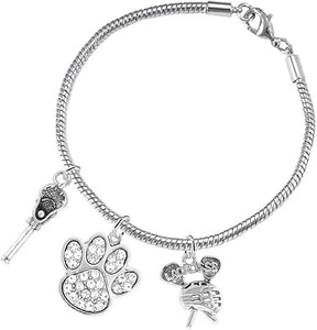 Lacrosse Jewelry, Orange Crystal Paw Jewelry, Hypoallergenic Safe-Nickel, Lead and Cadmium Free!