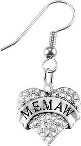 Memaw Charm Fishhook Earring Hypoallergenic, Safe-Nickel, Lead & Cadmium Free!