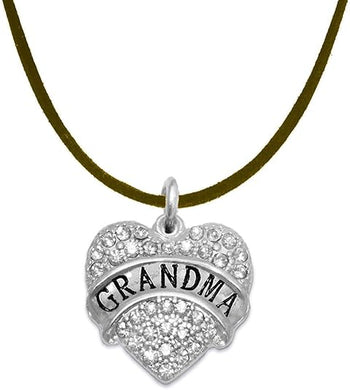Grandma Crystal Heart Necklace, Safe-Hypoallergenic, Nickel, Lead & Cadmium Free!