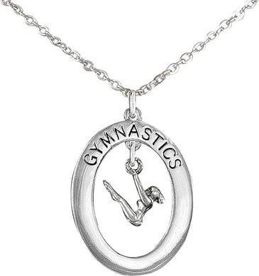Gymnast On Bars Necklace, Adjustable, Hypoallergenic, Nickel, Lead & Cadmium Free!