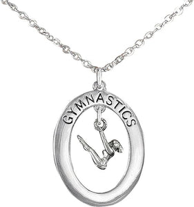 Gymnast On Bars Necklace, Adjustable, Hypoallergenic, Nickel, Lead & Cadmium Free!