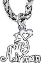 Air Force, I Love My Airman, Necklace Hypoallergenic, Safe-Nickel, Lead, Cadmium Free