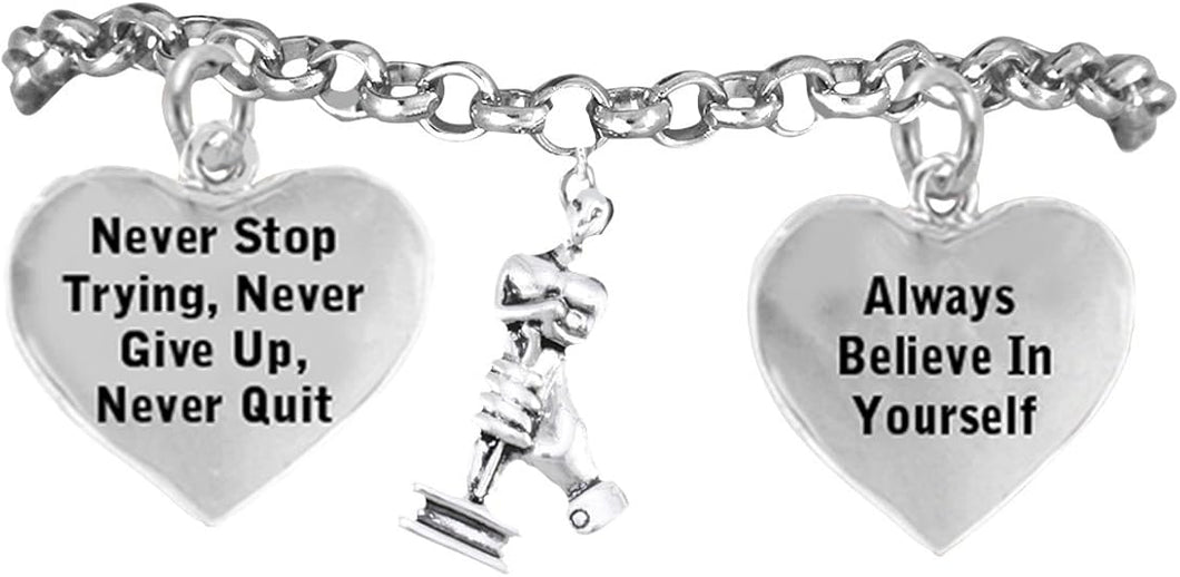 Theater Drama Bracelet., Academy Award, Never Give Up Hypoallergenic Adjustable, Nickle and Lead Free
