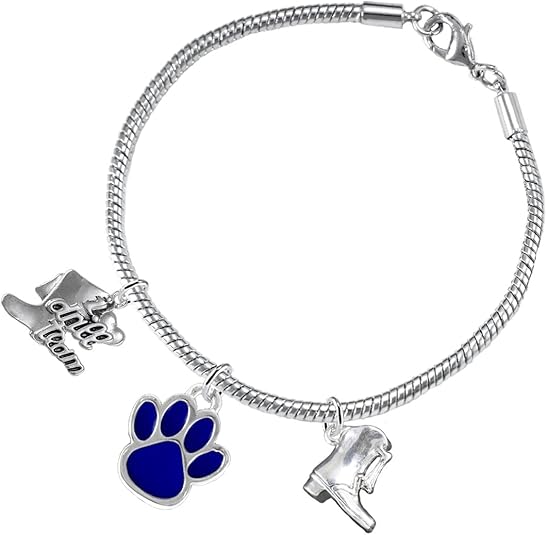 The, Drill Team Jewelry Blue Paw Hypoallergenic Adjustable, Safe-Nickel, Lead Free