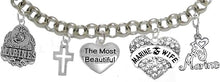 Most Beautiful Marine Wife Bracelet, Hypoallergenic, Will NOT Irritate Anyone with Sensitive Skin. Safe- Nickel, Lead and Cadmium Free