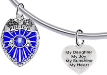 Policeman's, My Daughter, My Joy, My Sunshine, My Heart, Adjustable Bracelet, Hypoallergenic, Safe-Nickel Free, No Poisonous Lead Or Cadmium.