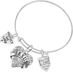 Christian 3 Charm Adjustable Bracelet Hypoallergenic, Safe-Nickel, Lead, Free
