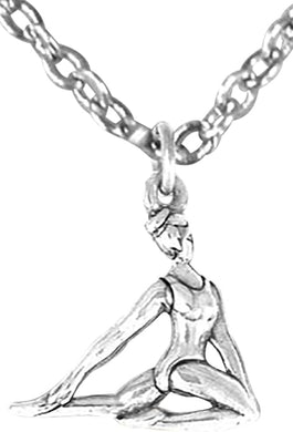 Gymnast Floor Pose Necklace, Adjustable, Hypoallergenic, Nickel, Lead & Cadmium Free