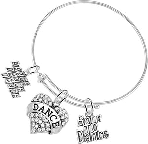 Dance 3 Charm Bracelet, Safe-Hypoallergenic, Nickel, Lead and Cadmium Free
