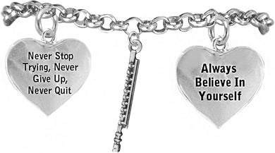 The, Flute Never Give Up, Never Quit Hypoallergenic Adjustable Safe-Nickel, Lead Free