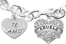 Te Amo Abuela Toggle Bracelet, Hypoallergenic, Safe-Nickel, Lead, Cadmium Free