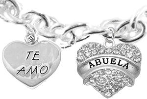 Te Amo Abuela Toggle Bracelet, Hypoallergenic, Safe-Nickel, Lead, Cadmium Free