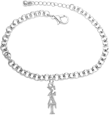 Sigma Delta Tau, Authorized Sorority Jewelry Manufacturer, Adjustable Rollo Chain Bracelet, Hypoallergenic, Safe-No Nickel, No Lead, And No Poisonous Cadmium