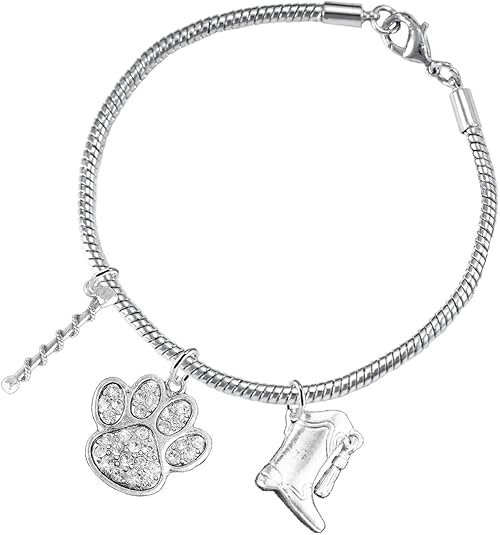 Majorette Jewelry Paw Crystal Hypoallergenic Adjustable, Safe-Nickel, Lead Free
