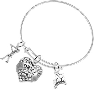 Drill 3 Charm Bracelet Hypoallergenic, Safe-Nickel, Lead & Cadmium Free!