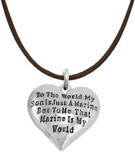 Marine Mom, My Son, is My World Bracelet, Hypoallergenic, Safe- Nickel, Lead and Cadmium Free