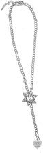 Jewish Never Stop Trying, Never Give Up, Never Quit Heart, Through A Crystal Star Of David, Necklace Hypoallergenic, Safe-Nickel, Lead, And Cadmium Free