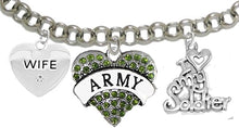 Army Wife, I Love My Soldier, Adjustable Hypoallergenic, Safe-Nickel, Lead, Cadmium Free
