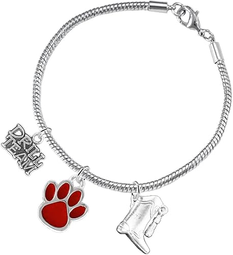 The, Drill Team Jewelry Red Paw Hypoallergenic Adjustable, Safe-Nickel, Lead Free