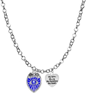 Policeman's, My Wife, My Joy, My Sunshine, My Heart, Hypoallergenic, Safe-Nickel Free, No Poisonous Lead Or Cadmium.