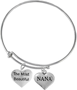 The Most Beautiful Nana, Adjustable, Hypoallergenic, Safe-Nickel, Lead, Cadmium Free
