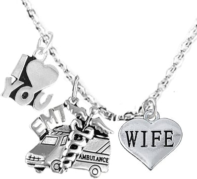 EMT, Wife Adjustable Necklace, Hypoallergenic, Safe-Nickel, Lead, Cadmium Free