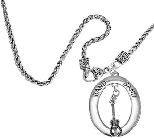 Electric Bass Guitar, Hypoallergenic Adjustable Necklace, Safe-Nickel, Lead And Cadmium Free
