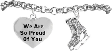 Ice Skates, We are So Proud of You Hypoallergenic Adjustable Bracelet