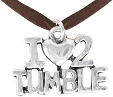 I Love To Tumble Necklace, Adjustable, Hypoallergenic, Nickel, Lead & Cadmium Free!