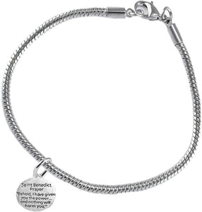 Saint Benedict Protective Charm, and Prayer, Protect Me from Harm, from Evil, from The Devil Adjustable. Bracelet Nickle, Lead Cadmium Free