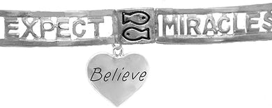 Expect Miracles, The Original Hypoallergenic, Safe-Nickel, Lead, Cadmium Free, Adjustable Stretch Bracelet