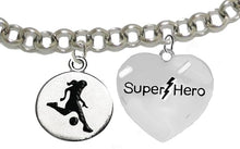 My Daughter, Super Hero, " Soccer Player Jewelry" Adjustable Bracelet Hypoallergenic, Safe-Nickel, Lead Free