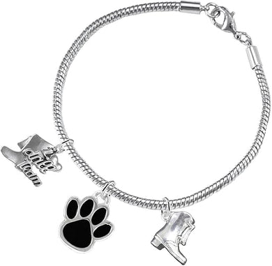 The, Drill Team Jewelry Black Paw Hypoallergenic Adjustable, Safe-Nickel, Lead Free