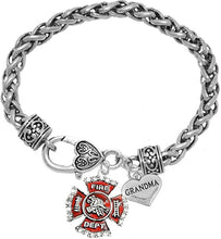 Firefighter Grandma Bracelet, Hypoallergenic, Safe-Nickel, Lead, Cadmium Free