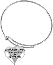 Firefighter, My Son is My Hero Bracelet, Adjustable Hypoallergenic, Safe-Nickel, Lead, Cadmium Free