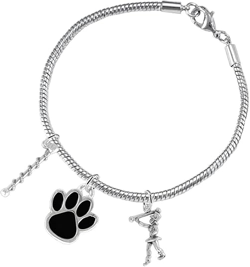 The, Majorette Jewelry Black Paw Hypoallergenic Adjustable, Safe-Nickel, Lead Free