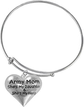 Army, Enlisted Daughter, My Daughter is My Hero Bracelet, Hypoallergenic, Safe-Nickel, Lead, Cadmium Free