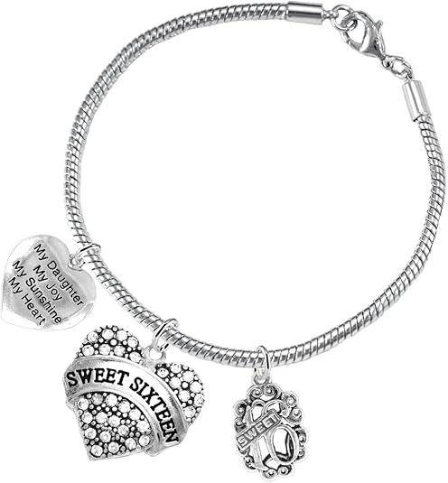 The Perfect Gift Sweet Sixteen Hypoallergenic My Daughter, My Joy, My Sunshine Bracelet, Nickel, Lead, Free!
