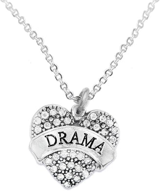 Drama Crystal Heart Hypoallergenic Necklace. Nickle and Lead Free!