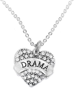 Drama Crystal Heart Hypoallergenic Necklace. Nickle and Lead Free!